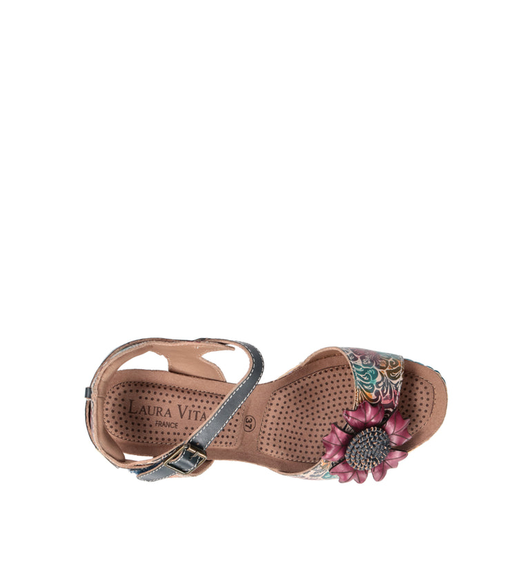 LAURA VITA Sandalo donna multicolor in pelle