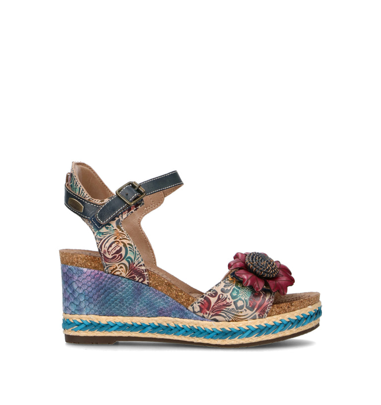 LAURA VITA Sandalo donna multicolor in pelle