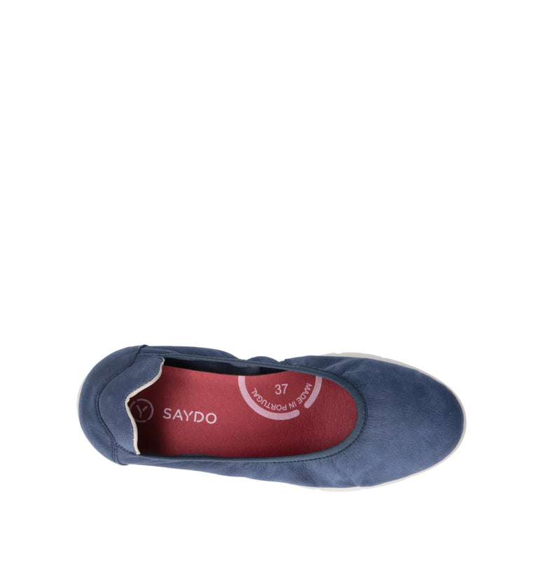 SAYDO Scarpa comfort donna blu in suede