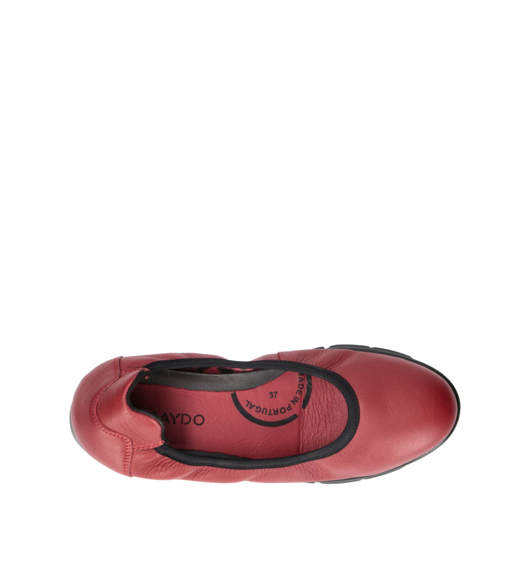 SAYDO Scarpa comfort donna rossa in pelle