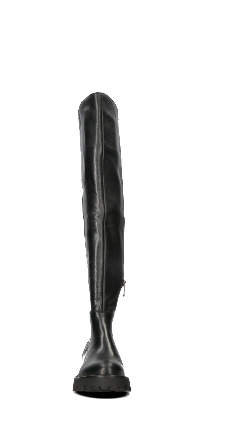 PHIL MELVIS Stivale donna nero in pelle