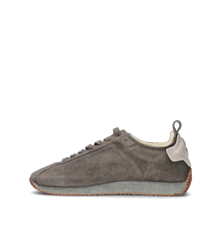 NINE AN HALF Sneaker uomo grigia in suede