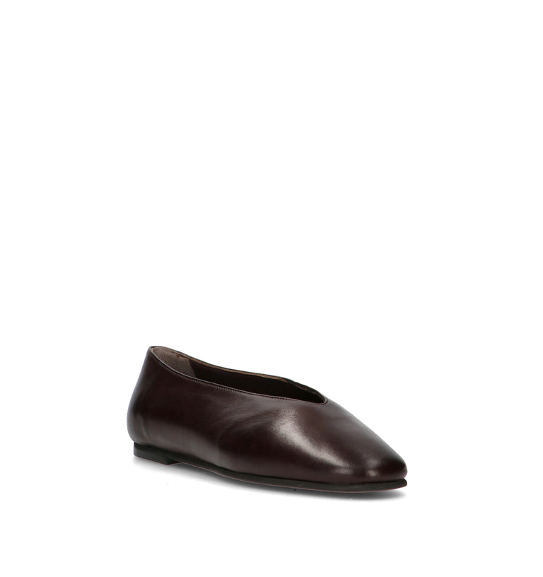 POEVE Ballerina donna testa di moro in pelle