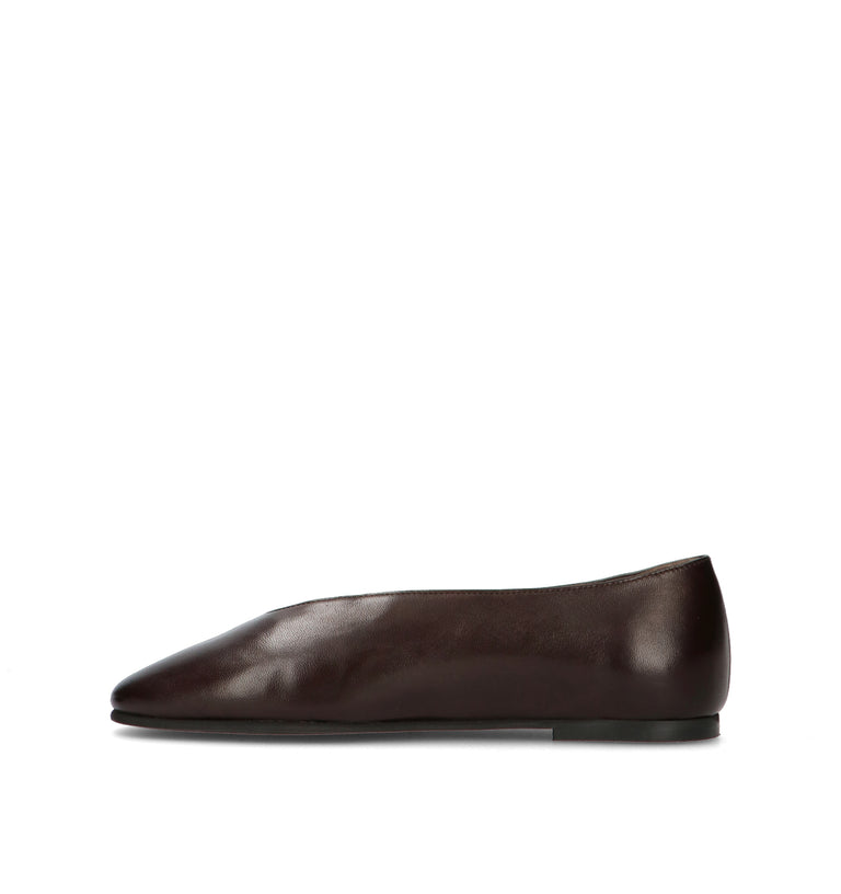 POEVE Ballerina donna testa di moro in pelle