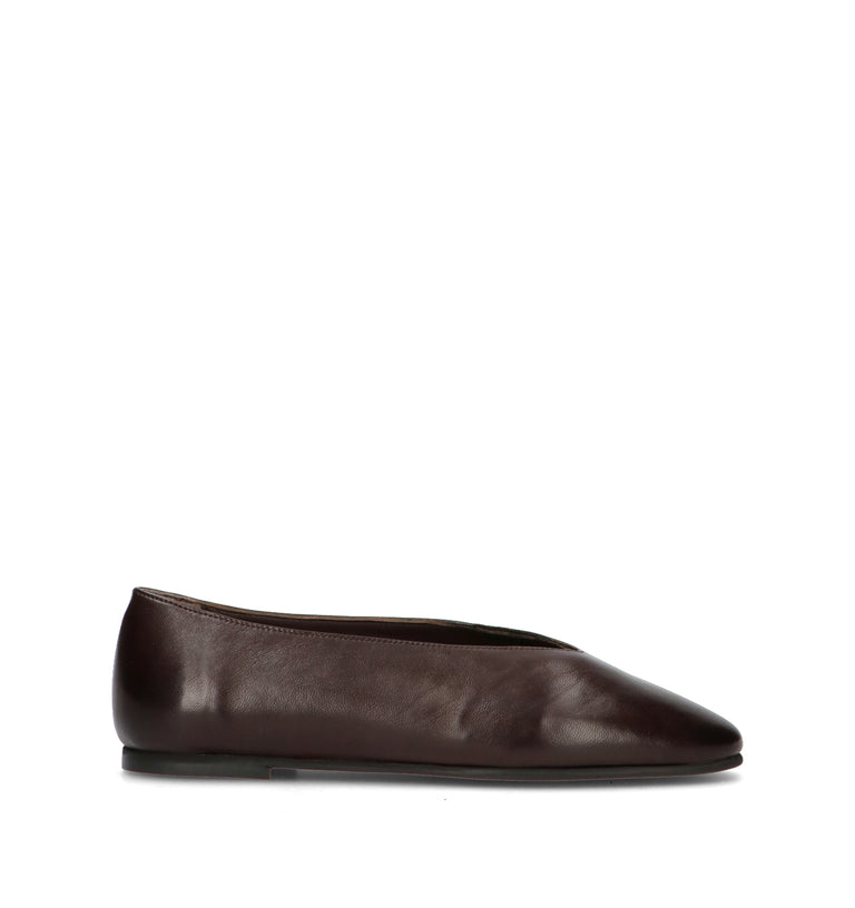 POEVE Ballerina donna testa di moro in pelle