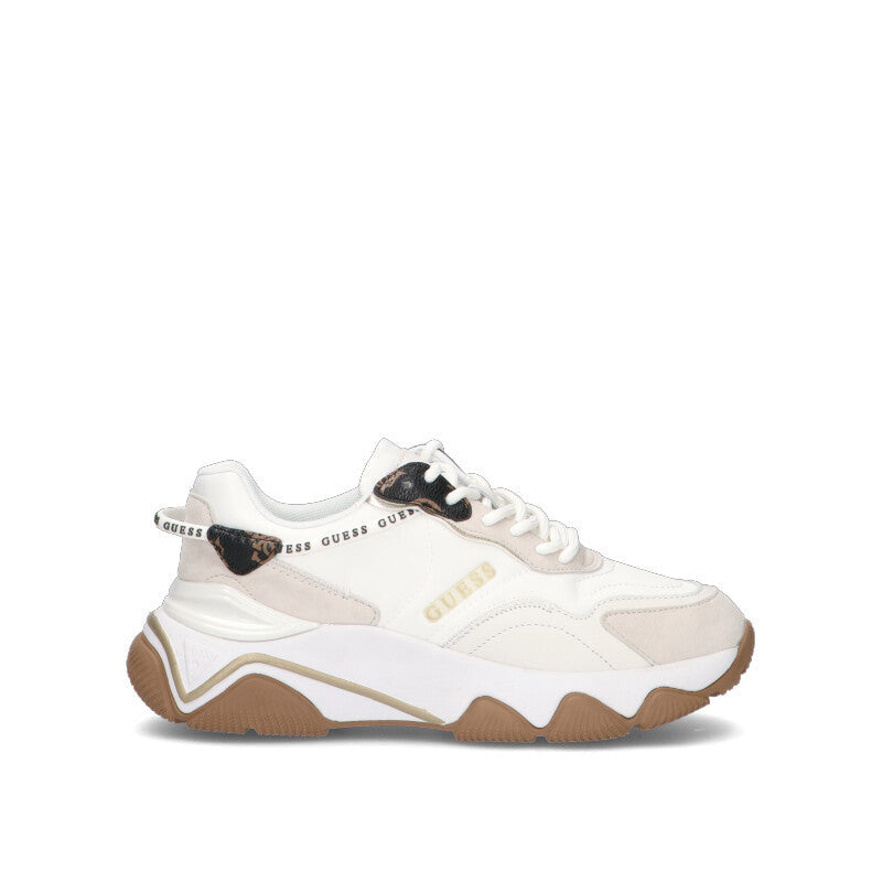 GUESS Sneaker donna bianca, grigia e nera in suede
