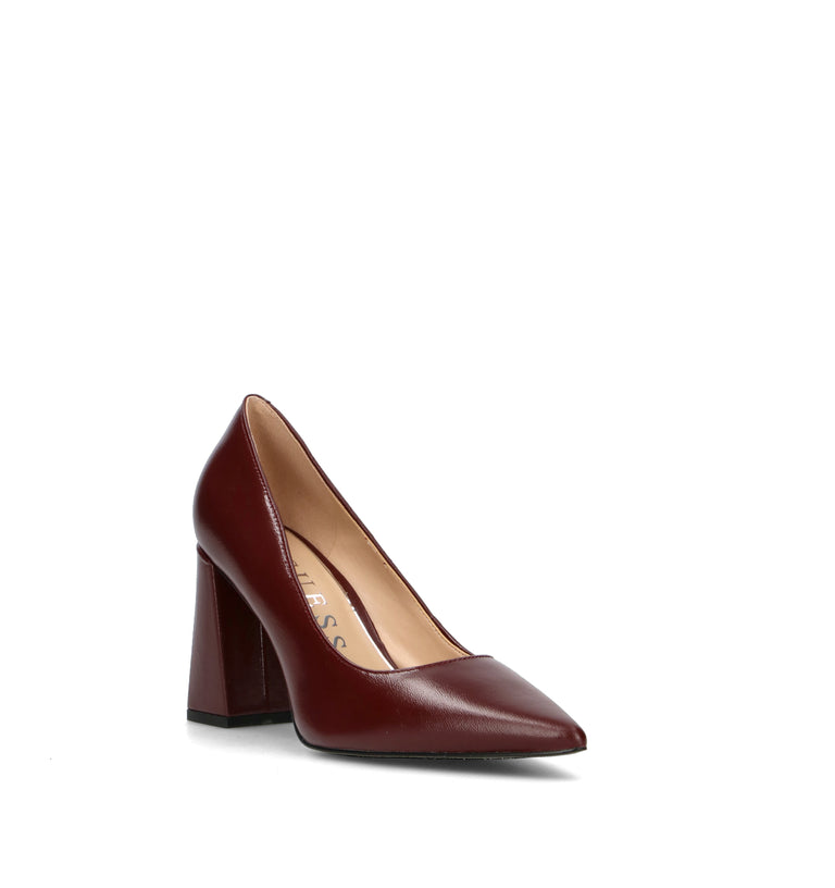 GUESS Décolleté donna wine in pelle