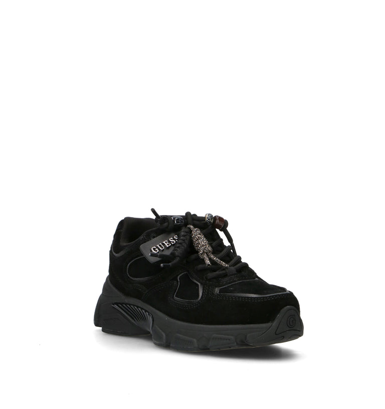 GUESS Sneaker donna nera in suede