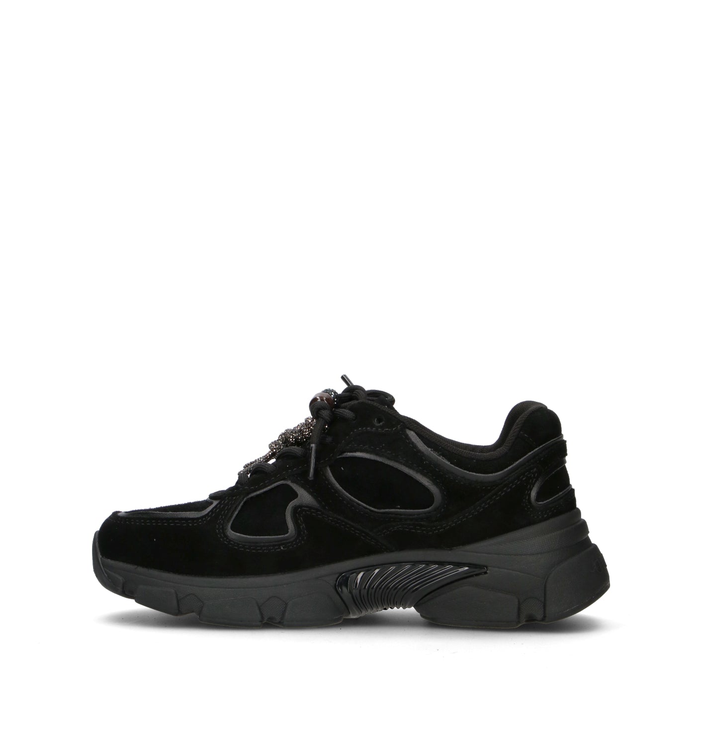 GUESS Sneaker donna nera in suede