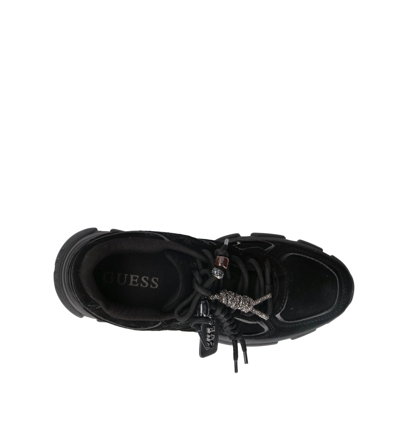 GUESS Sneaker donna nera in suede