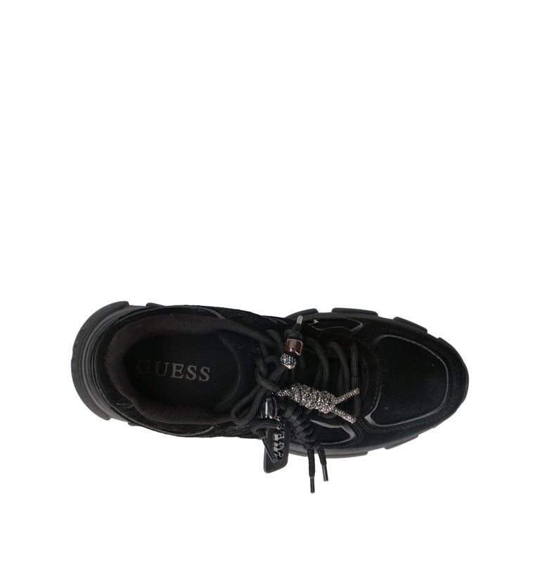 GUESS Sneaker donna nera in suede