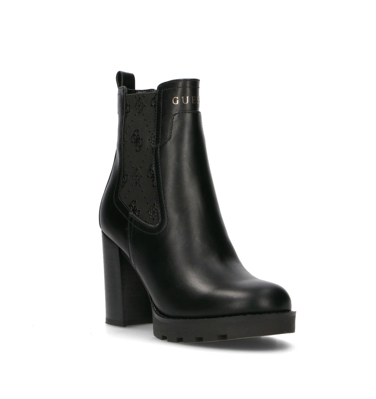 GUESS Tronchetto donna nero in pelle