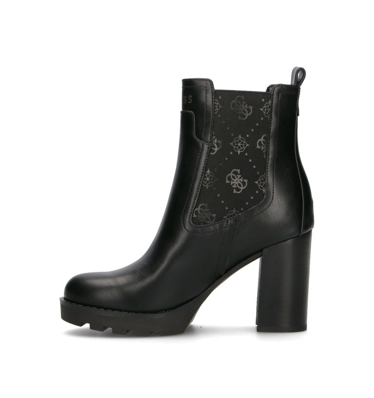 GUESS Tronchetto donna nero in pelle