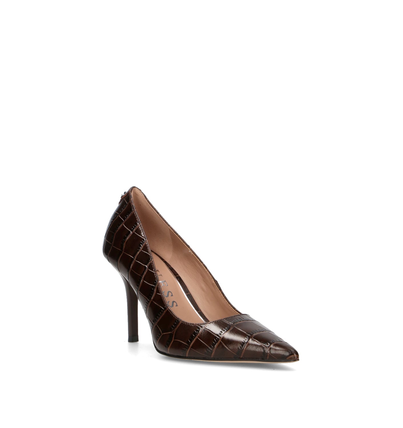 GUESS Décolleté donna marrone in pelle