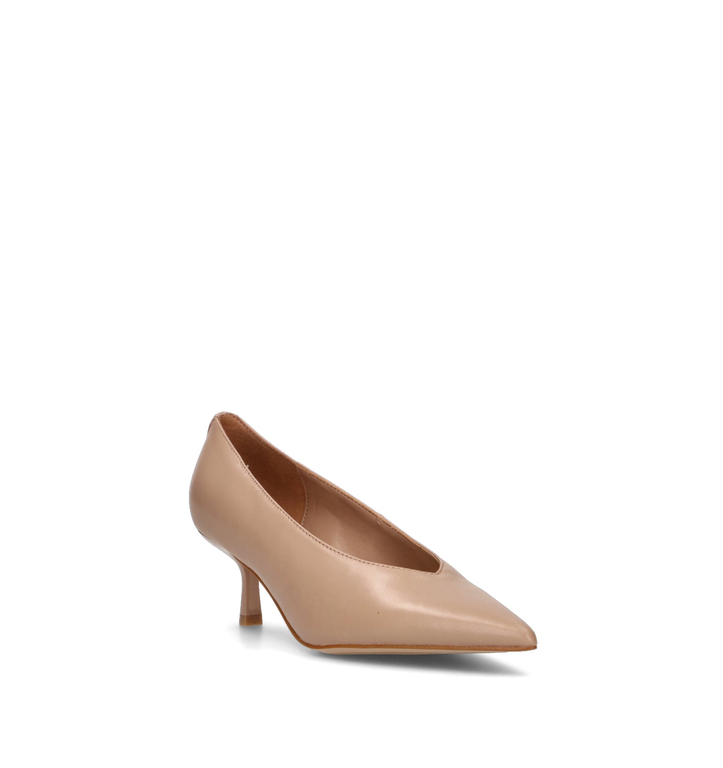 Décolleté Aable Gros-grain sfrangiato nude