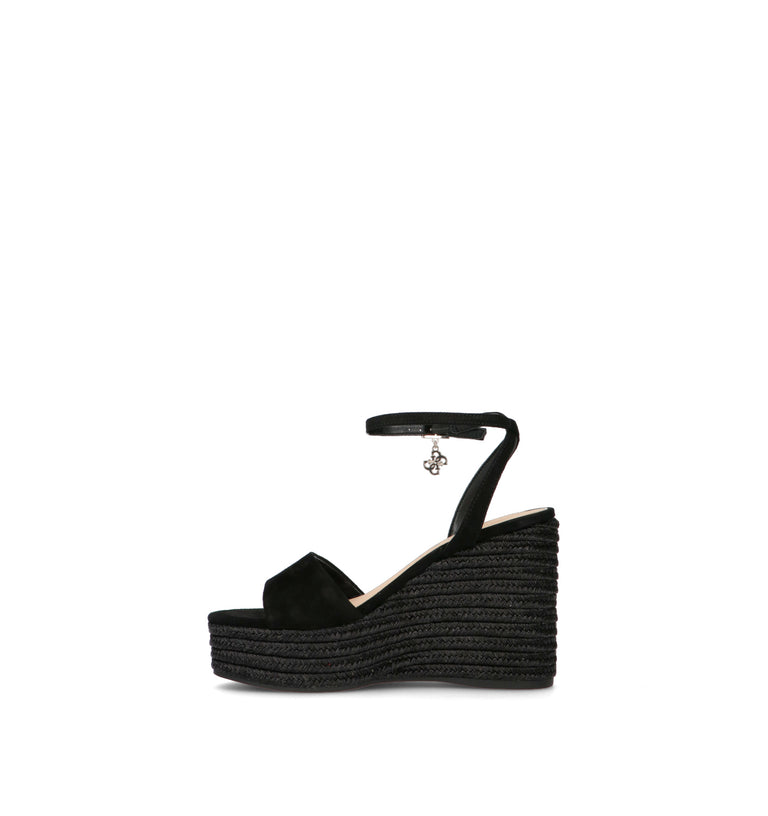 GUESS Sandalo donna nero in suede