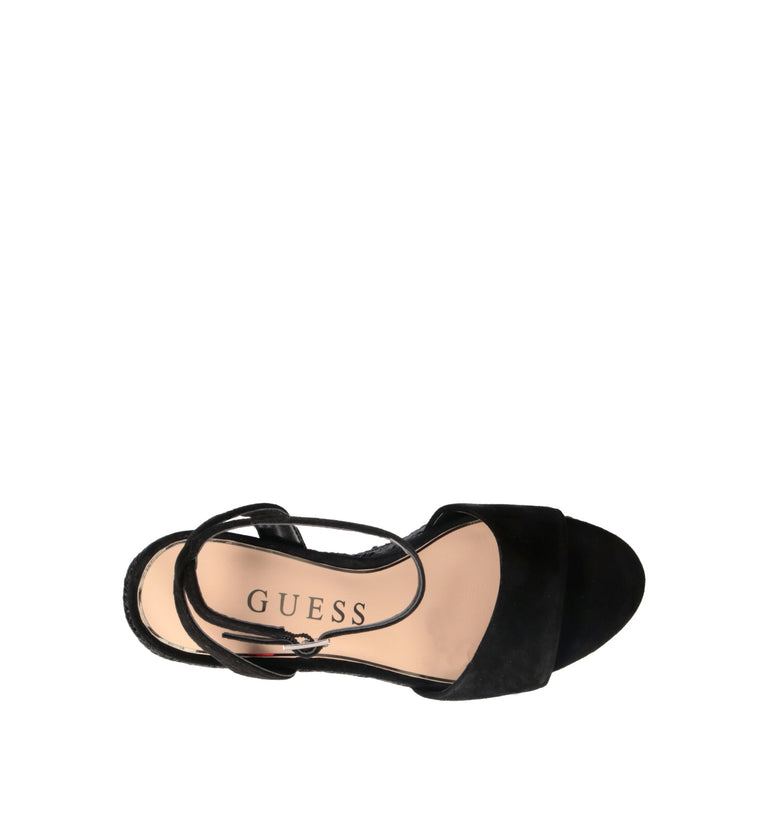 GUESS Sandalo donna nero in suede