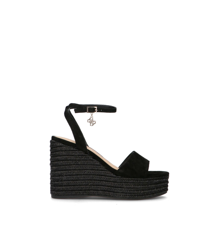 GUESS Sandalo donna nero in suede