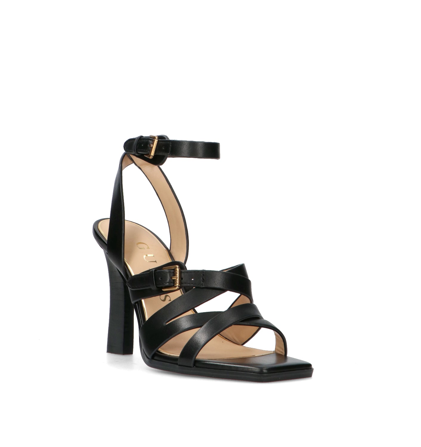 GUESS Sandalo donna nero in pelle