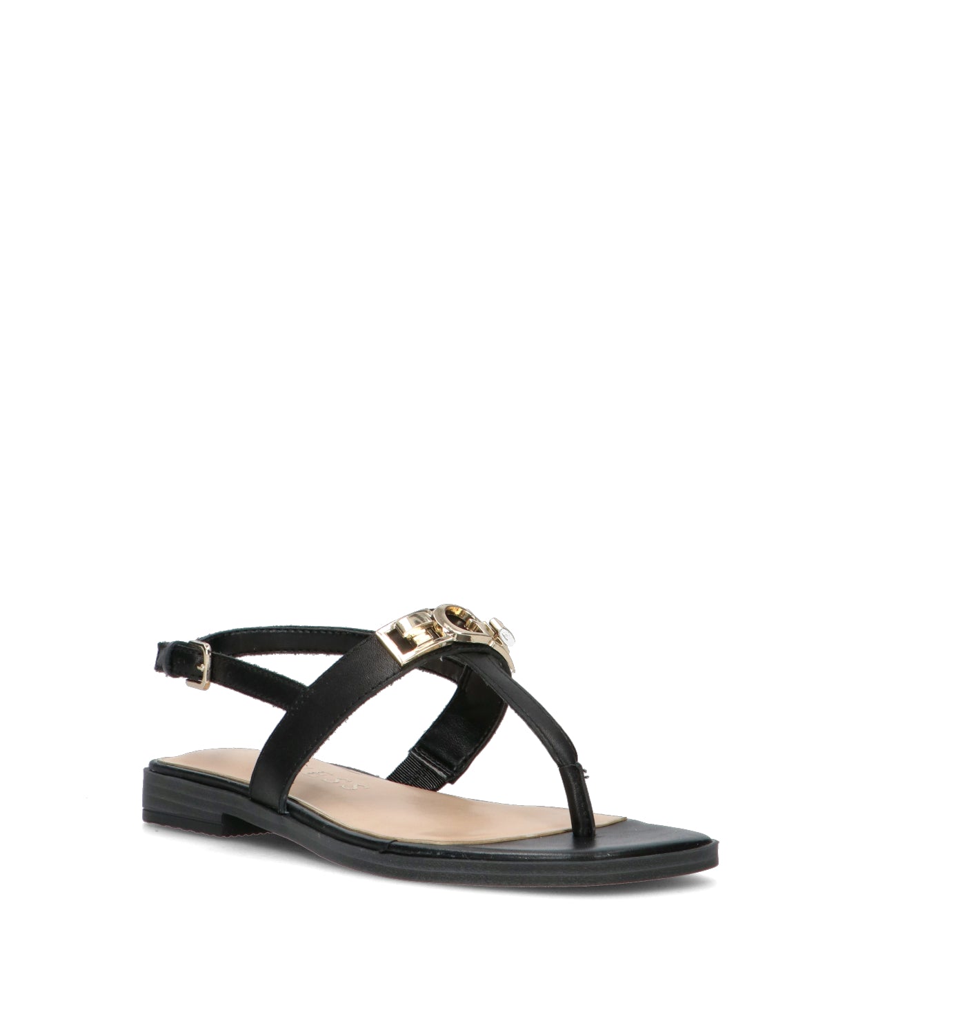 GUESS Sandalo donna nero in pelle