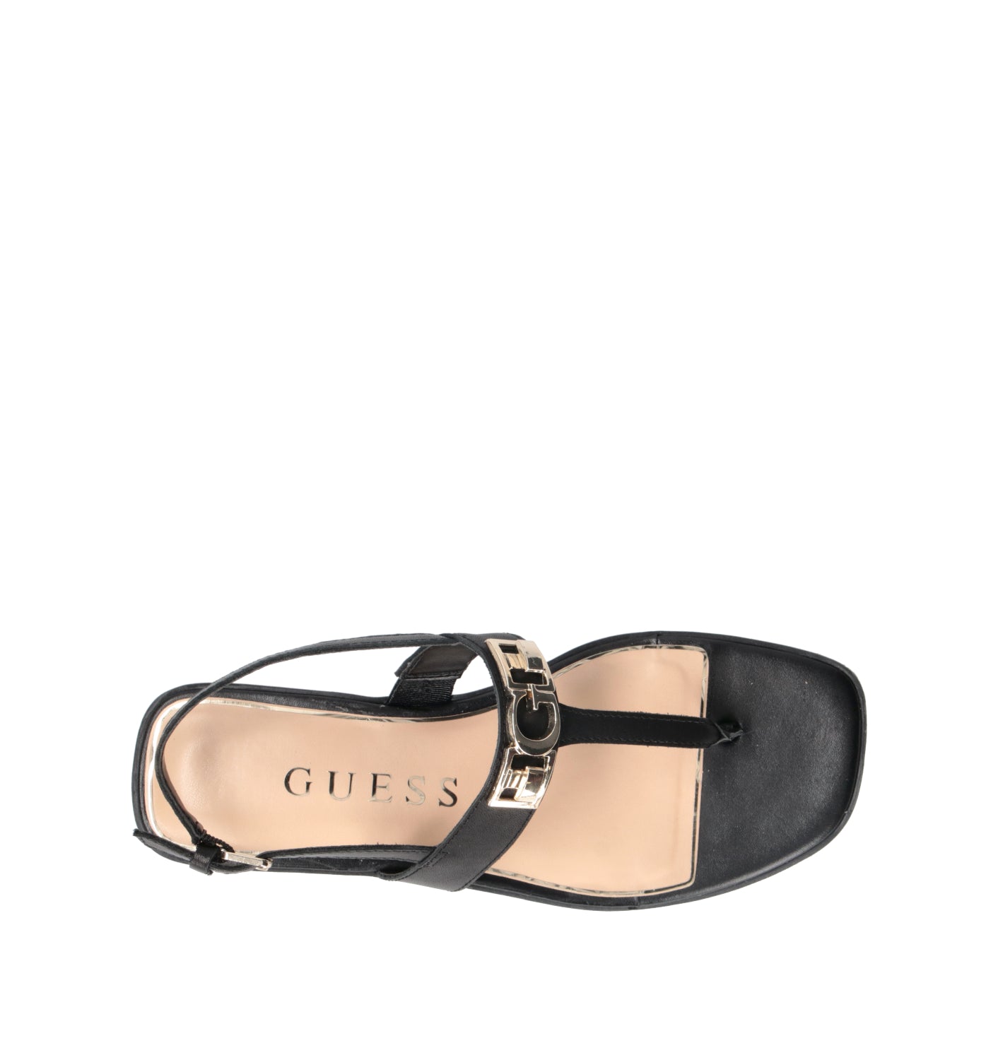 GUESS Sandalo donna nero in pelle