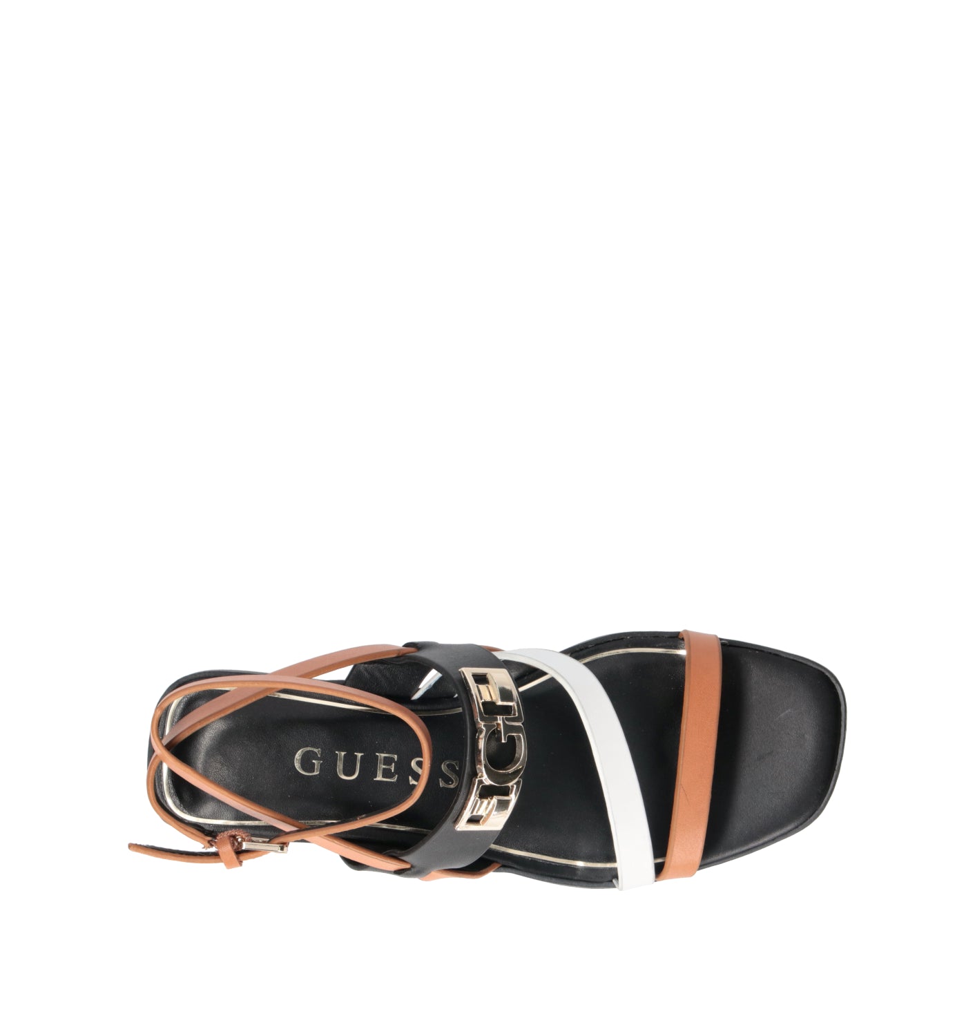 GUESS Sandalo donna marrone in pelle