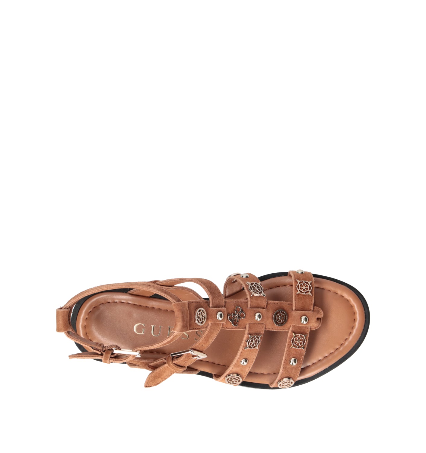 GUESS Sandalo donna marrone in suede