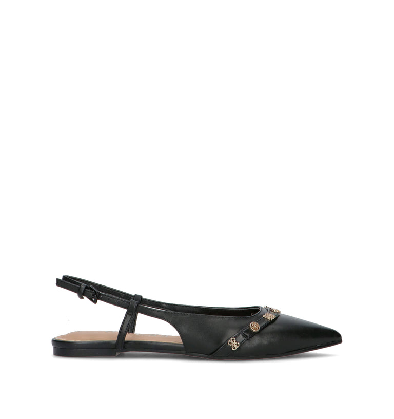 GUESS Slingabck donna nera in pelle