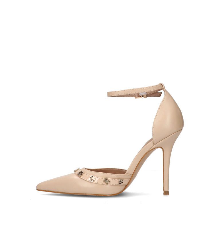 GUESS Décolleté donna nude in pelle