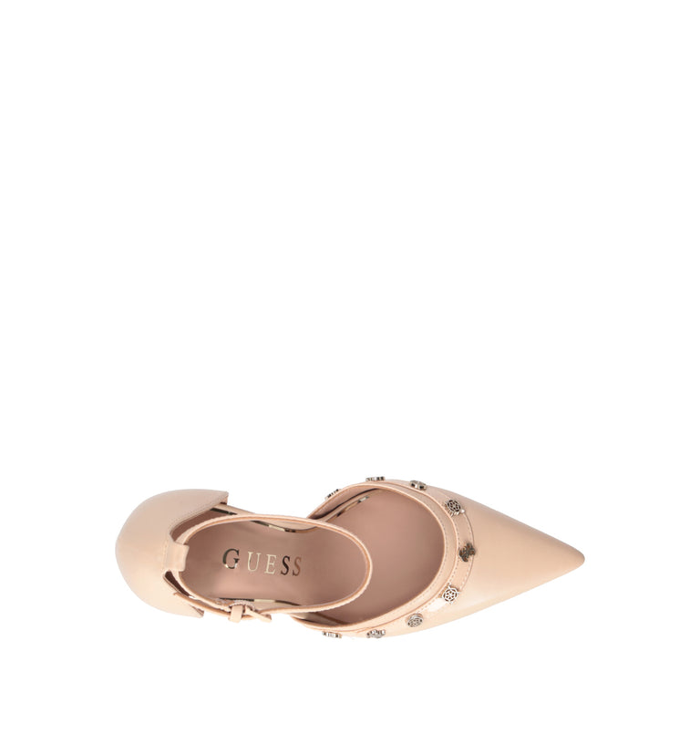 GUESS Décolleté donna nude in pelle