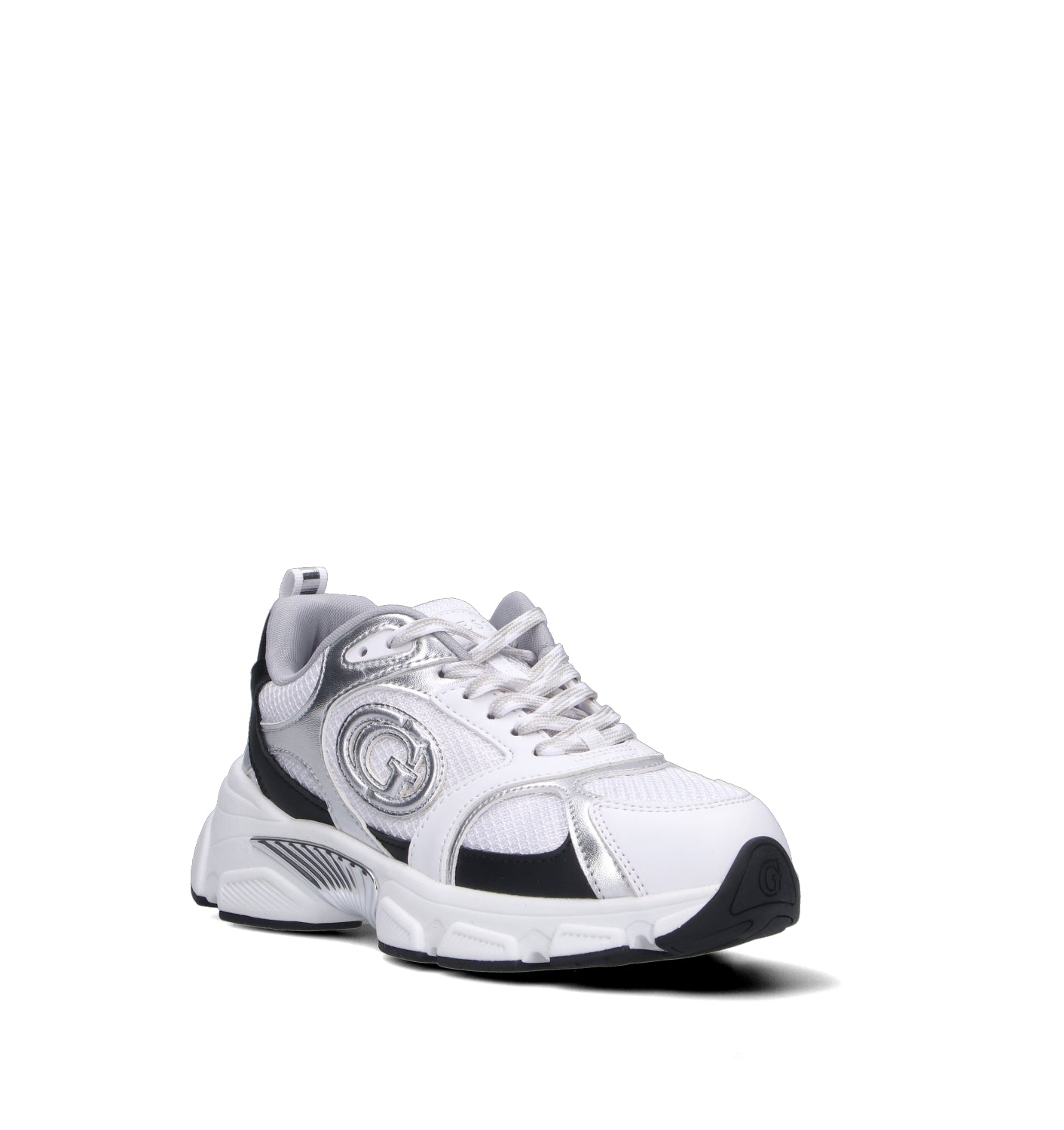 GUESS Sneaker donna bianca/argento