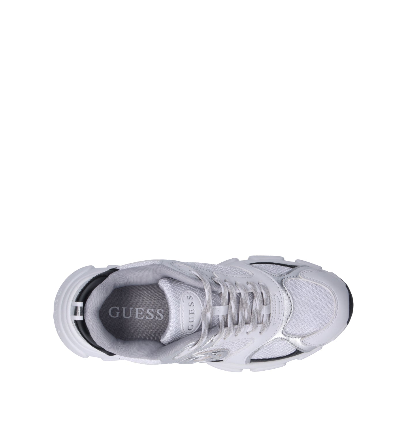 GUESS Sneaker donna bianca/argento