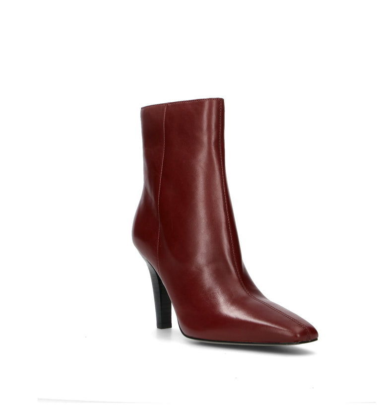 GUESS Tronchetto donna bordeaux in pelle