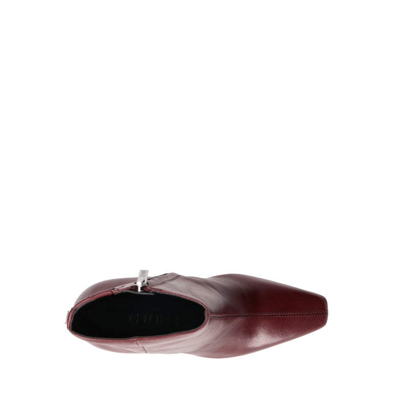 GUESS Tronchetto donna bordeaux in pelle