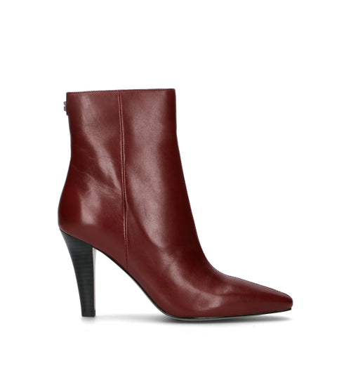 GUESS Tronchetto donna bordeaux in pelle