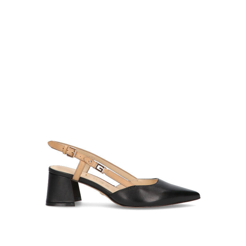 GUESS Decollete donna nera in pelle