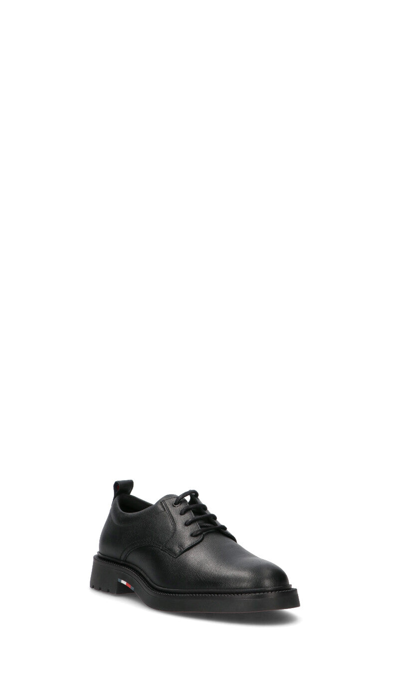 TOMMY HILFIGER Stringata uomo nera in pelle