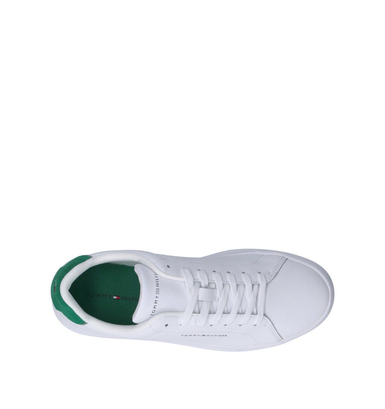 TOMMY HILFIGER Sneaker uomo bianca/verde in pelle