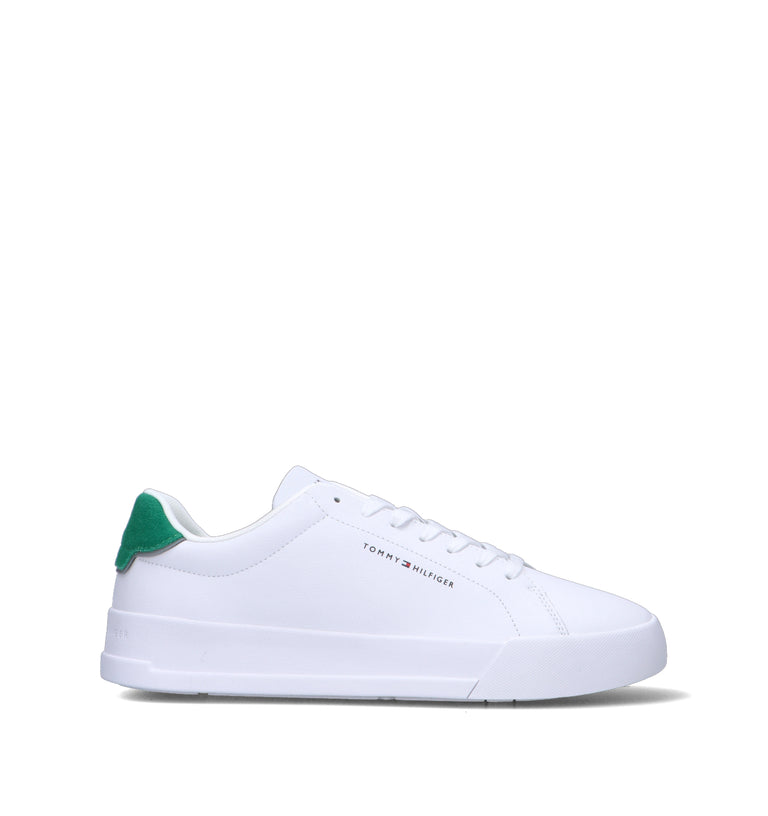 TOMMY HILFIGER Sneaker uomo bianca/verde in pelle