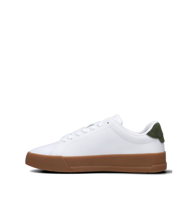 TOMMY HILFIGER Sneaker uomo bianca/verde in pelle