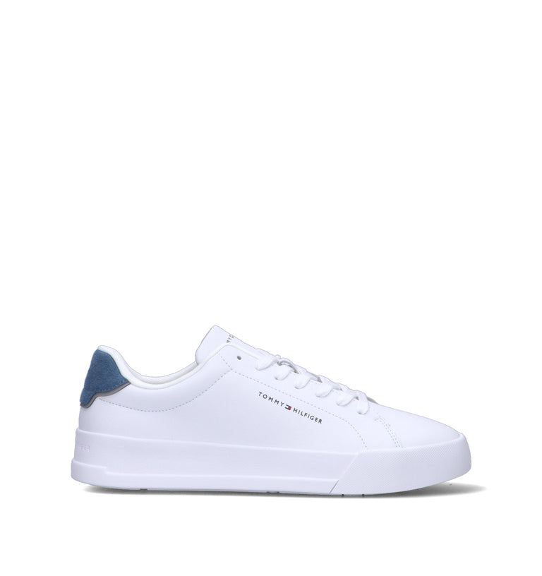TOMMY HILFIGER Sneaker uomo bianca/azzurra in pelle
