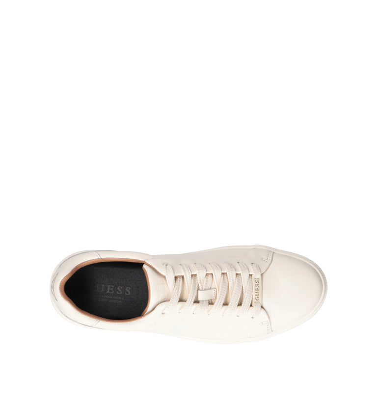 GUESS Sneaker uomo bianca in pelle