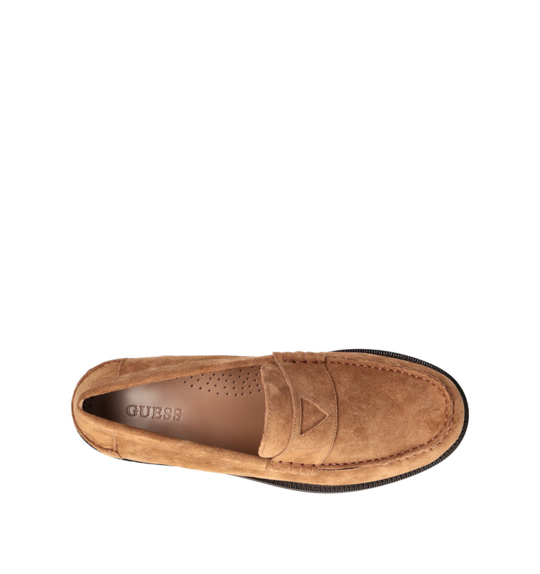 GUESS Mocassino uomo marrone in suede