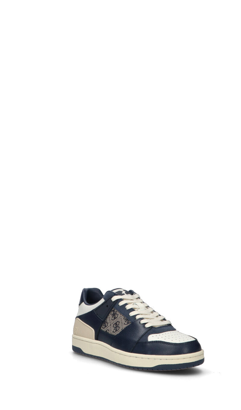 GUESS Sneaker uomo blu/bianca/beige in pelle