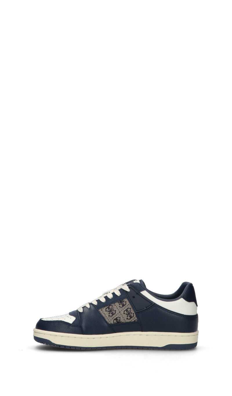 GUESS Sneaker uomo blu/bianca/beige in pelle