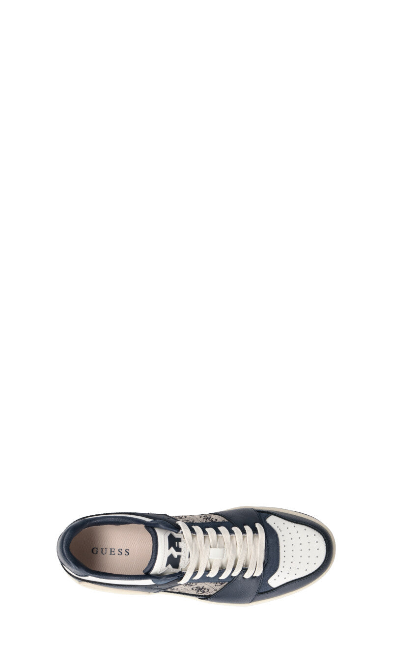GUESS Sneaker uomo blu/bianca/beige in pelle