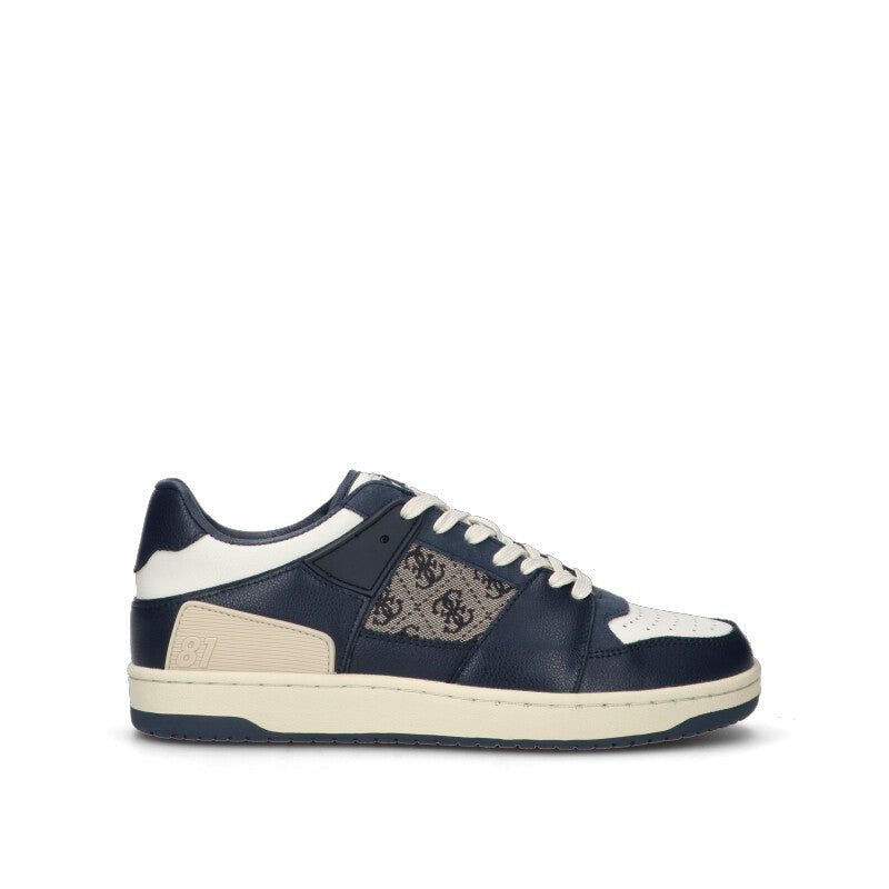 GUESS Sneaker uomo blu/bianca/beige in pelle
