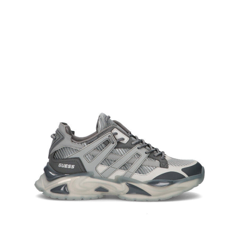 Scarpe Da Ginnastica Uomo GUESS Imola | Pelle Fiore, Lacci, Punta Arrotondata | Sneakers Casual