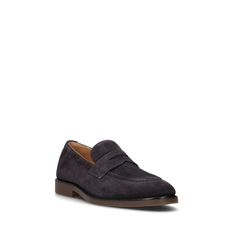 GUESS Mocassino uomo blu in suede