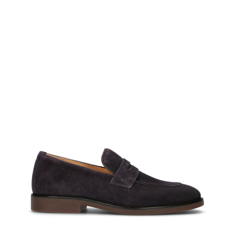 GUESS Mocassino uomo blu in suede